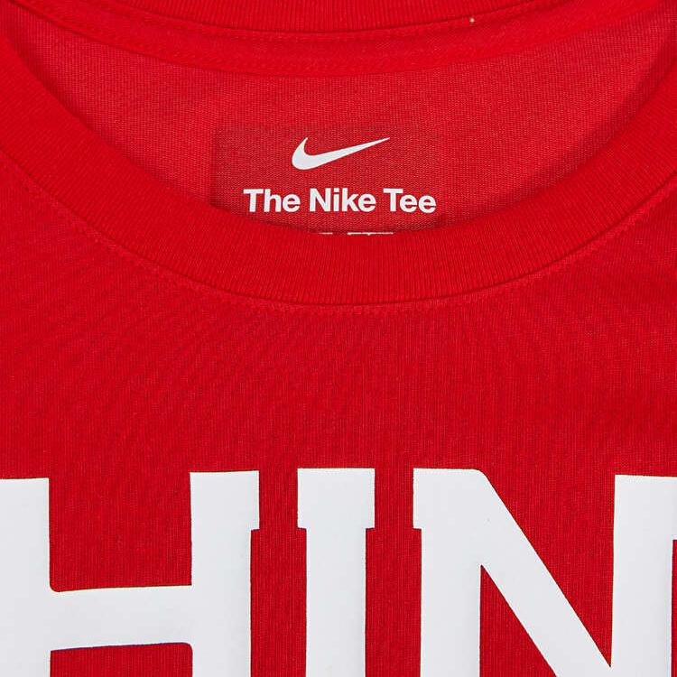 Nike China Team Dri-FIT Basketball World Cup Letter Print Vintage Dopamine Sports Short Sleeve T-Shirt Men Tops Red BQ3729-637