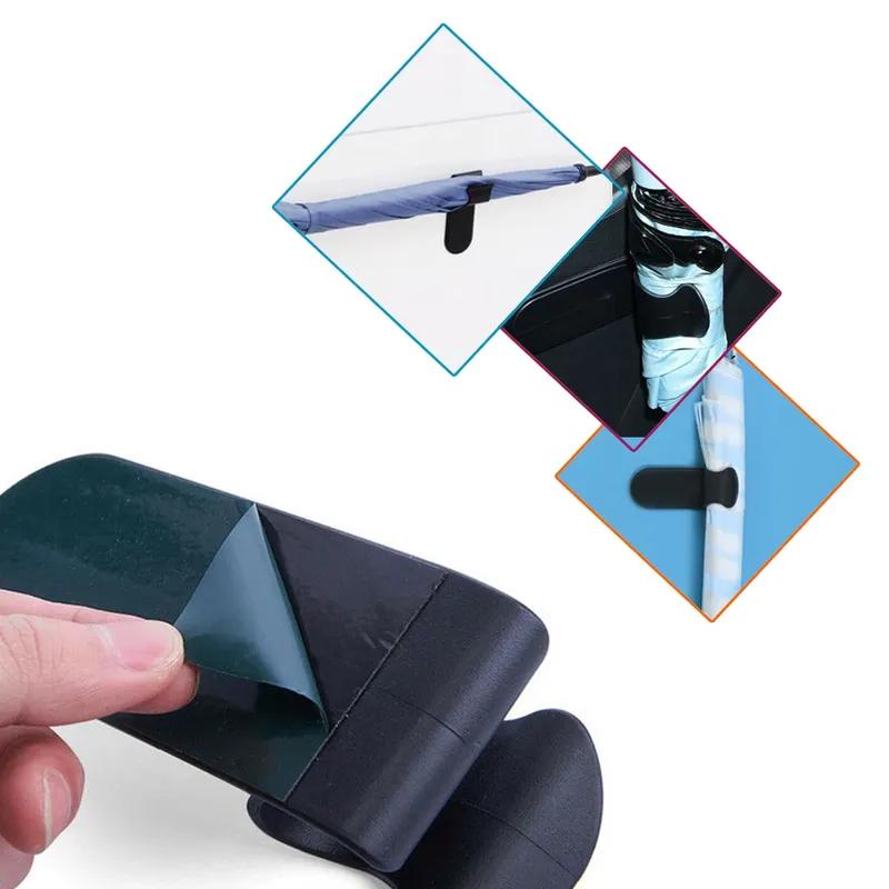 Multifunction Self-adhesive Home Car Umbrella Hook Multi Holder Hanger Auto Seat Clip Fastener Rack Mini Umbrella Organizer