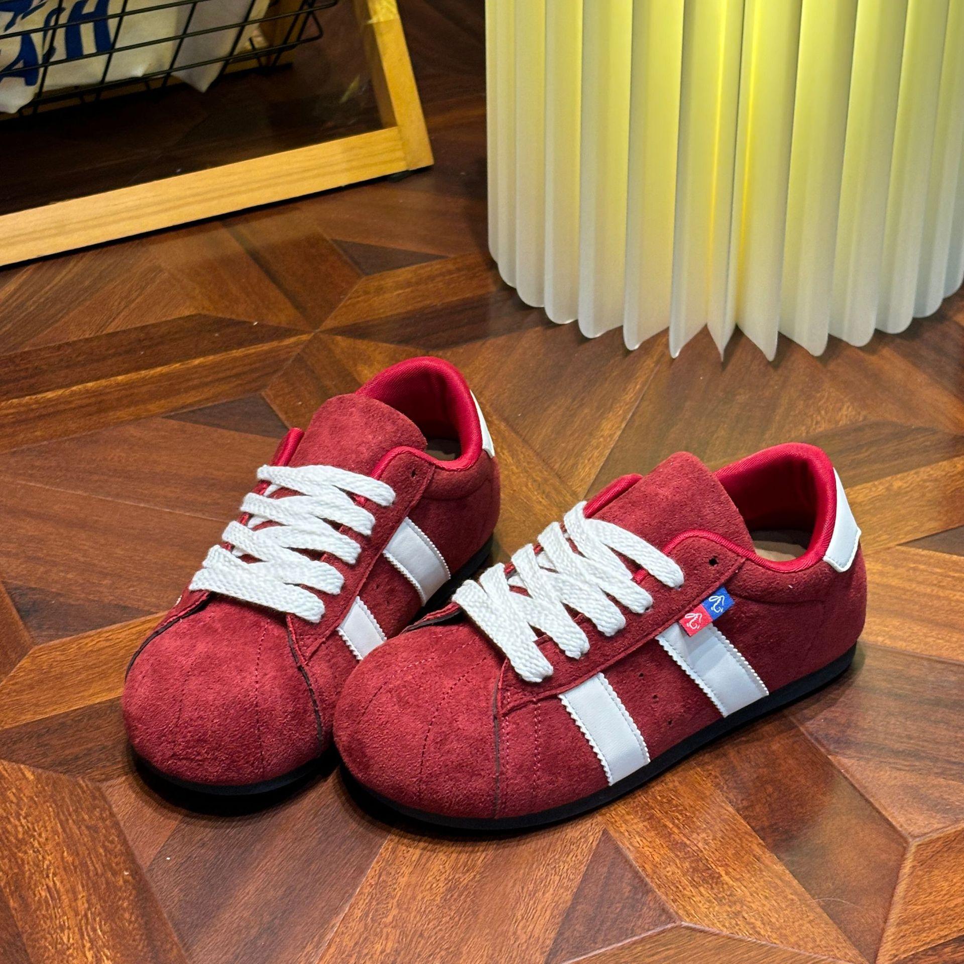 BK2 ugly cute shell head board shoes 22 new autumn German training shoes platform retro casual sports shoes 35 красный