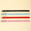 Punk Rivet Pet Collar Explosive Domineering Metal Buckle Adjustable Cat and Dog Universal Neck Cover Leather Collar
