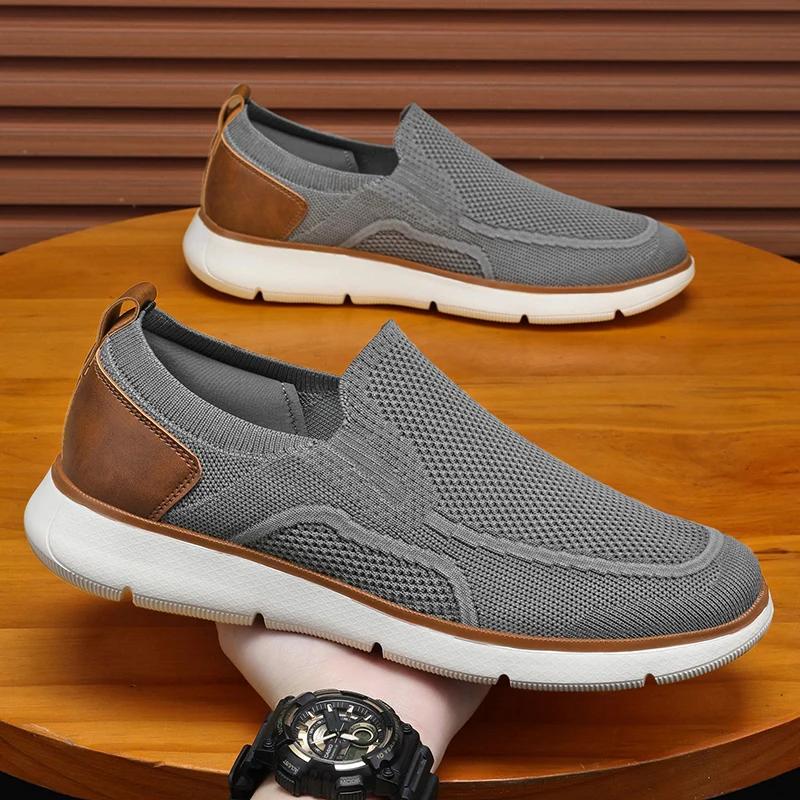 Men's Casual Dress Shoes Slip On Oxfords Business Walking Work Sneakers Fashion Mesh Lightweight Soft Sole Zapatillas Hombre