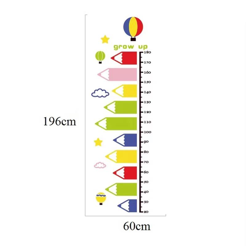 Cartoon Children's Height Measure Wall Sticker Cartoon Growth Chart Baby Room Wall Sticker Home Decoration Acrylic Wall Sticker