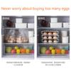 Refrigerator Egg Storage Box with Cover Automatic Rolling Sliding Egg Box Plastic Transparent Can Stack Duck Egg Preservation Box