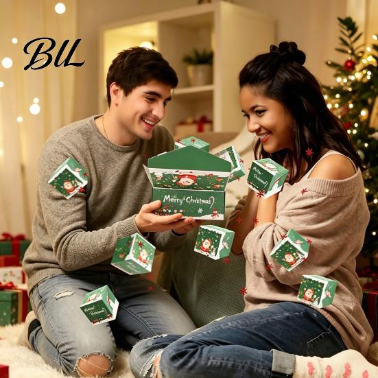 Decorative Gift Box for Cards Christmas Explosion Money, Folding Bouncing Box, Birthday Pop Up Cash Money Envelope Christmas, Birthday, Anniversary