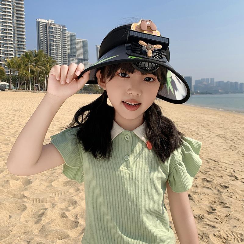 

Вентилятор Летний Мультяшный Большая Шляпа Уличная Защита от Солнца Топ Детская Шляпа Козырек и Солнечная Шляпа Милый