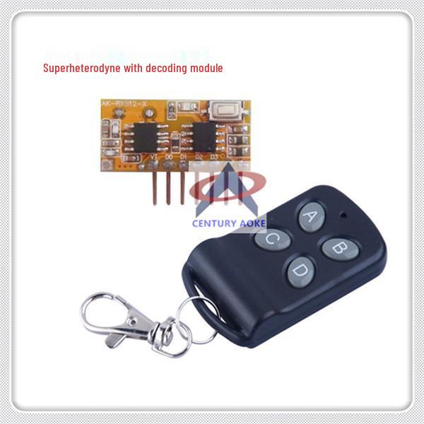 High-Sensitivity Superheterodyne Receiver Module with 7-Pin Output & 4-Button Butterfly Remote Control