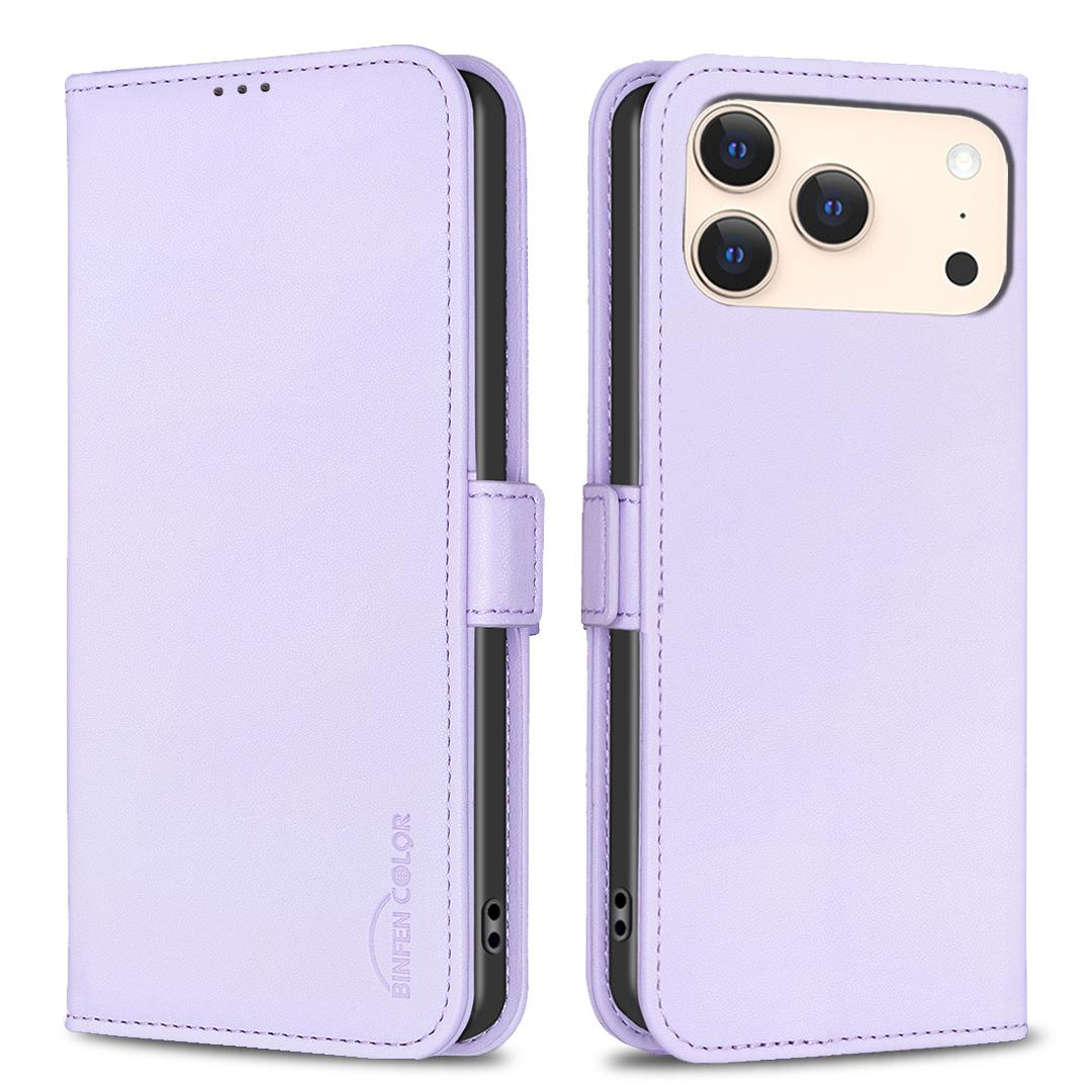 

For iPhone 17 Pro Max Case BINFEN COLOR BF31 PU Leather Flip Folio Phone Wallet Cover E