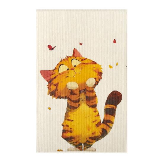 Wall Mounted Cat Scratcher Self-adhesive Cat Scratch Pad Cute Kitten Pattern Scratch Mat Protects Furniture And Walls for Indoor Cats Scratching