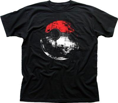 STAR WARS Inspired Death Star PokeStar Black T-shirt 9369