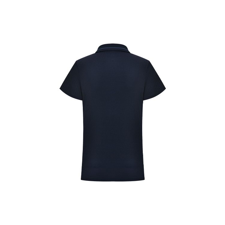 Li Ning Sponsorship Series Breathable Polo Shirt Women Tops Dark-Blue APLS228-2