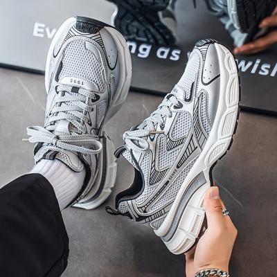 Sneakers Frühling und Herbst Netz Atmungsaktiv Teenager Plateau Daddy Schuhe Neue Lässige Laufschuhe