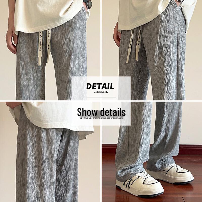 Baleno S&K Men's Textured Straight-Leg Casual Trousers