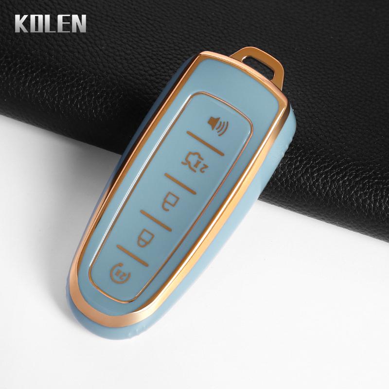 Tpu Car Key Case Cover Shell Fob For Ford Focus Edge Explorer Expedition C-Max Escape Flex Key Protection Accessories Keychain