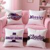H-Hoosier Racing Cushion Cover Plush Fabric Soft Double-Sided Printed Invisible Zipper Sofa Pillow Case Home Decor