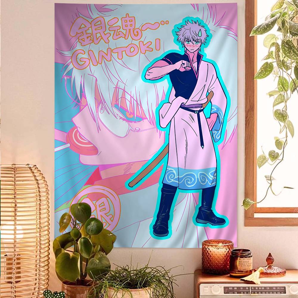 GINTAMA Anime Poste Anime Tapestry Indian Buddha Wall Decoration Witchcraft Bohemian Hippie Wall Hanging Sheets