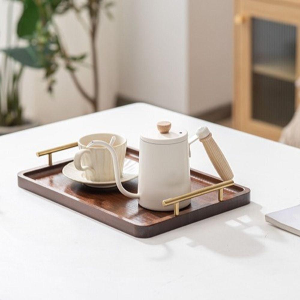 Rectangular Bamboo Tea Tray Vintage Breakfast Bread Plate Fruit Plate Decorative Tray  Hotel