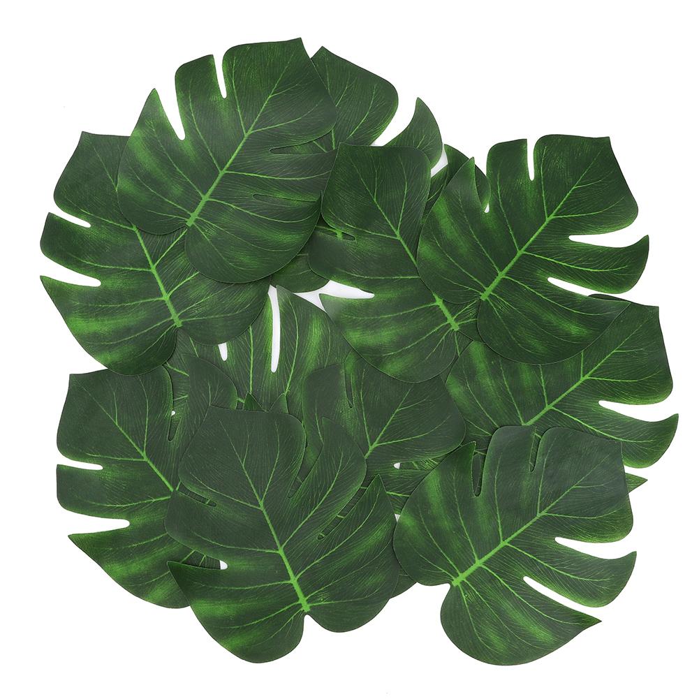 

12 шт искусственных тропических пальмовых листьев имитация зеленых листьев DIY гирлянда аксессуары(12шт пальм