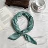 Crumpled rhombus silk scarf high-end new solid color versatile silk scarf neck small scarf streamer scarf shawl