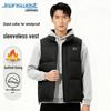 Jeanswest Men's Short Padded Winter Vest with Letter Print