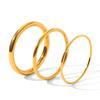 Minimalist Ins style landscape face plain hoop bracelet, light luxury versatile titanium steel bangle, 18k gold jewelry