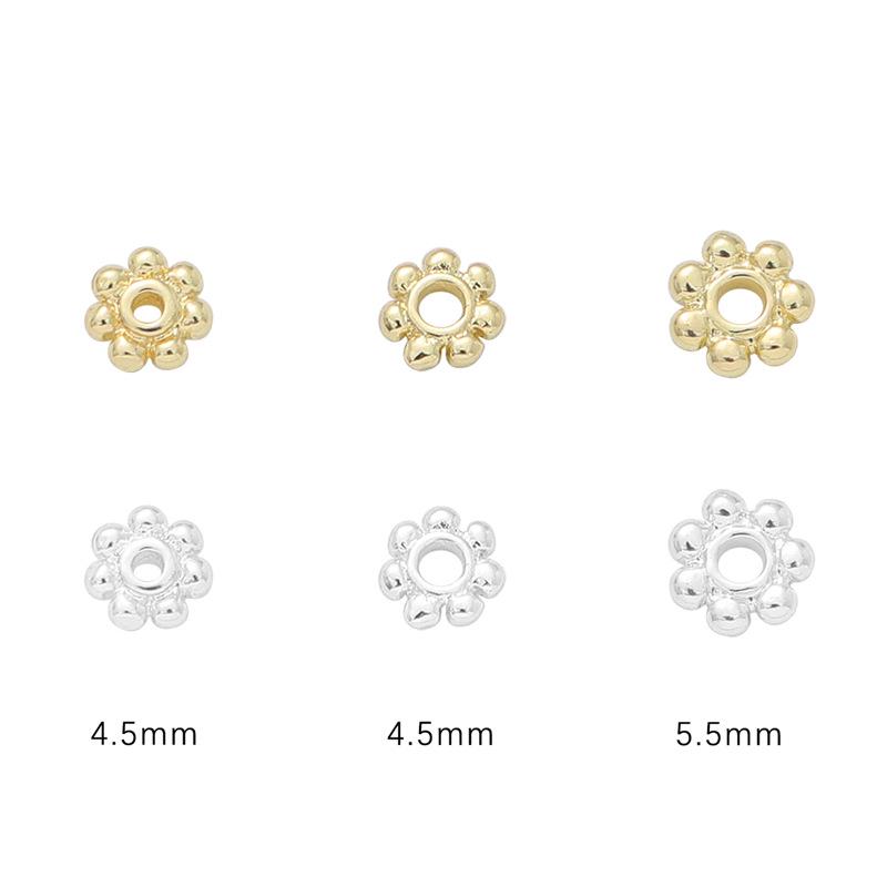 14K Gold-Filled Schneeflocken-Blumenkelch-Abstandshalterperlen für DIY-Schmuck- und Armbandherstellung