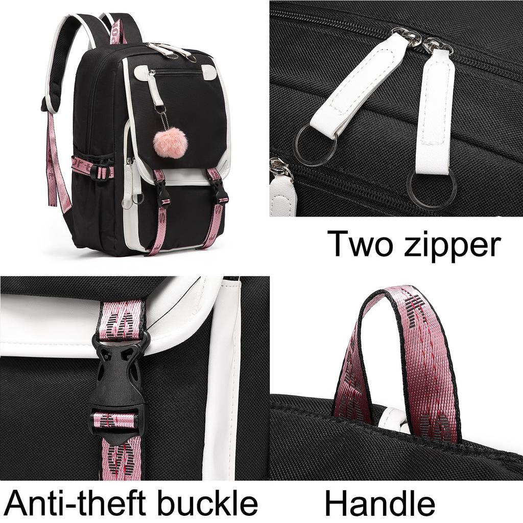 Backpack Female Junior High School Student High School Bag Large Capacity Casual Backpack College Student Computer Bag