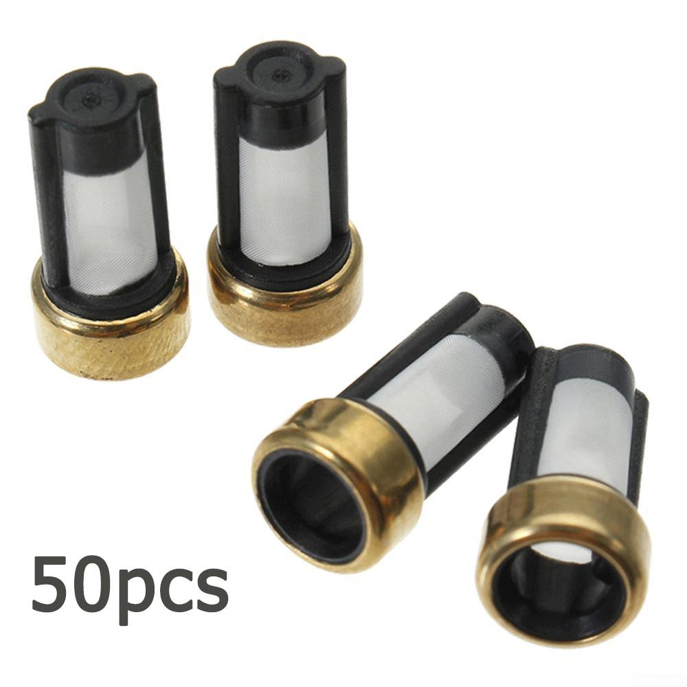 50Pcs Universal Fuel Injector Basket Filters High-Quality Material, Precision Filtration