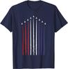 US American Flag with Fighter Jets for 4th of July T-Shirt