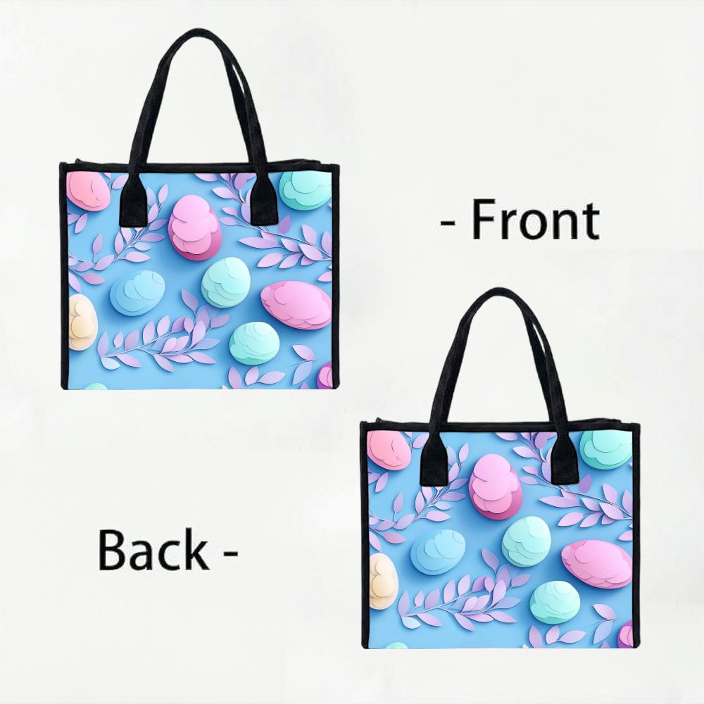 Cute Floral Tote Bag Fashion Casual Large Capacity Handbag for Daily Shopping