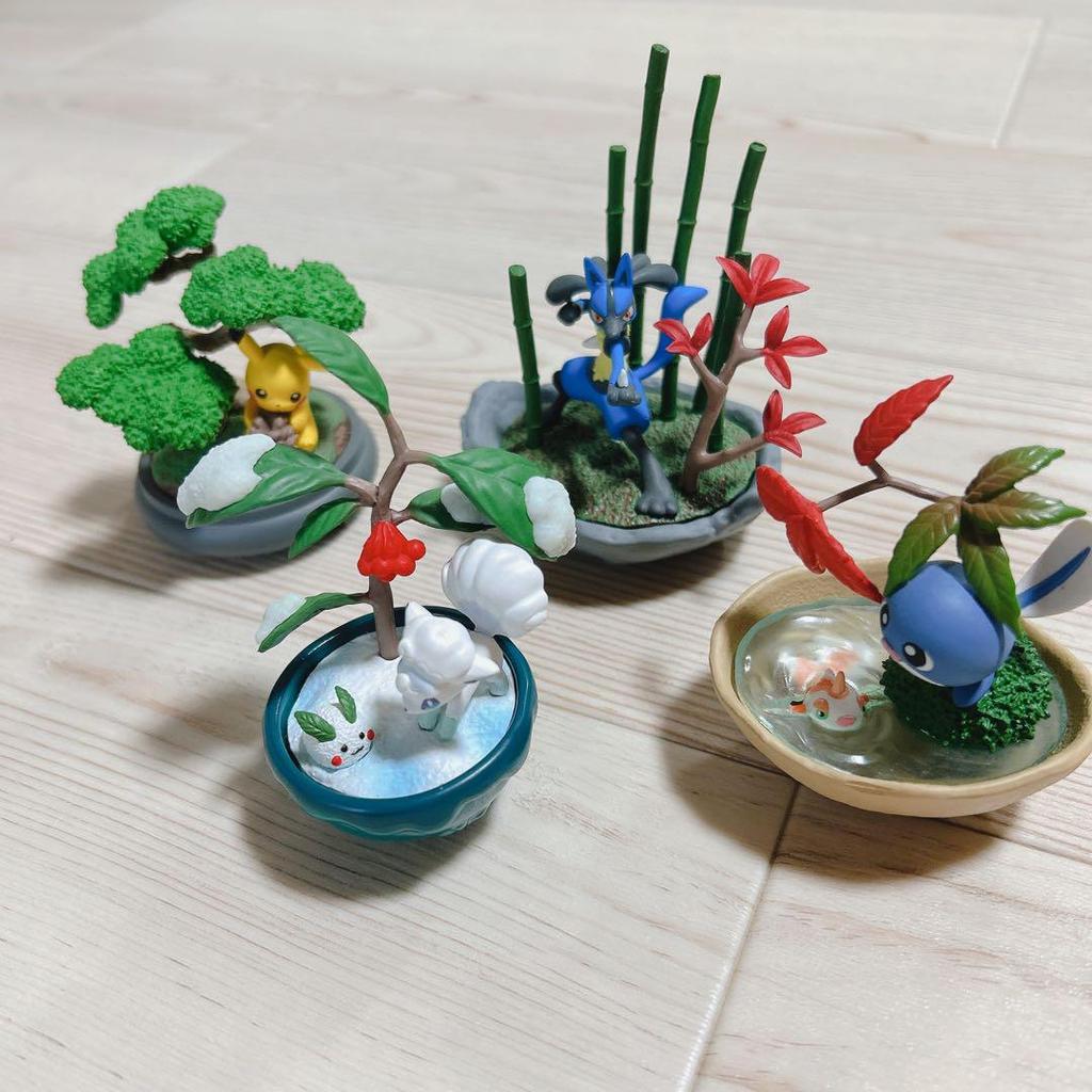 [USED] Pokemon Pocket BONSAI Pikachu, Vulpix, Politoad, Lucario