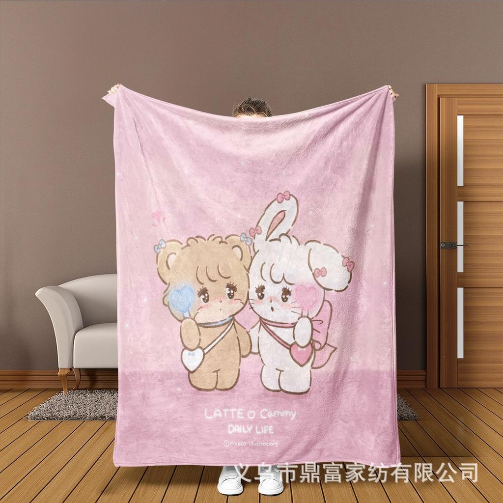 New Cute Cartoon Mikko Flannel Blanket All-season Children's Printed Blanket Soft Nap Blanket
