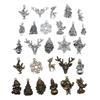 10pcs Christmas Santa Claus Charms Fit Jewelry Christmas Pendant Makings DIY Handmade Craft