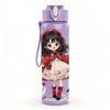 1PC Red Cloak Little Girl With Rose Pattern 750ml Color Plastic Sports Water Bottle Leakproof Flip Straw Lid Suitable for Sports Office Home Use