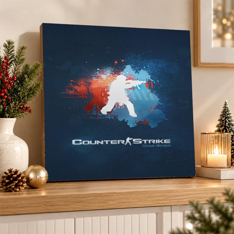 Counter-Strike Diamond Painting Kit 5D Full Drill DIY Diamond Mosaic Wall Art Home Decor