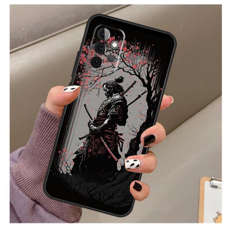 Japan Ninja Samurai Red Sun Case For Samsung Galaxy A33 A13 A53 A34 A54 A14 A15 A16 A26 A36 A56 A12 A32 A52 A06 A35 A55