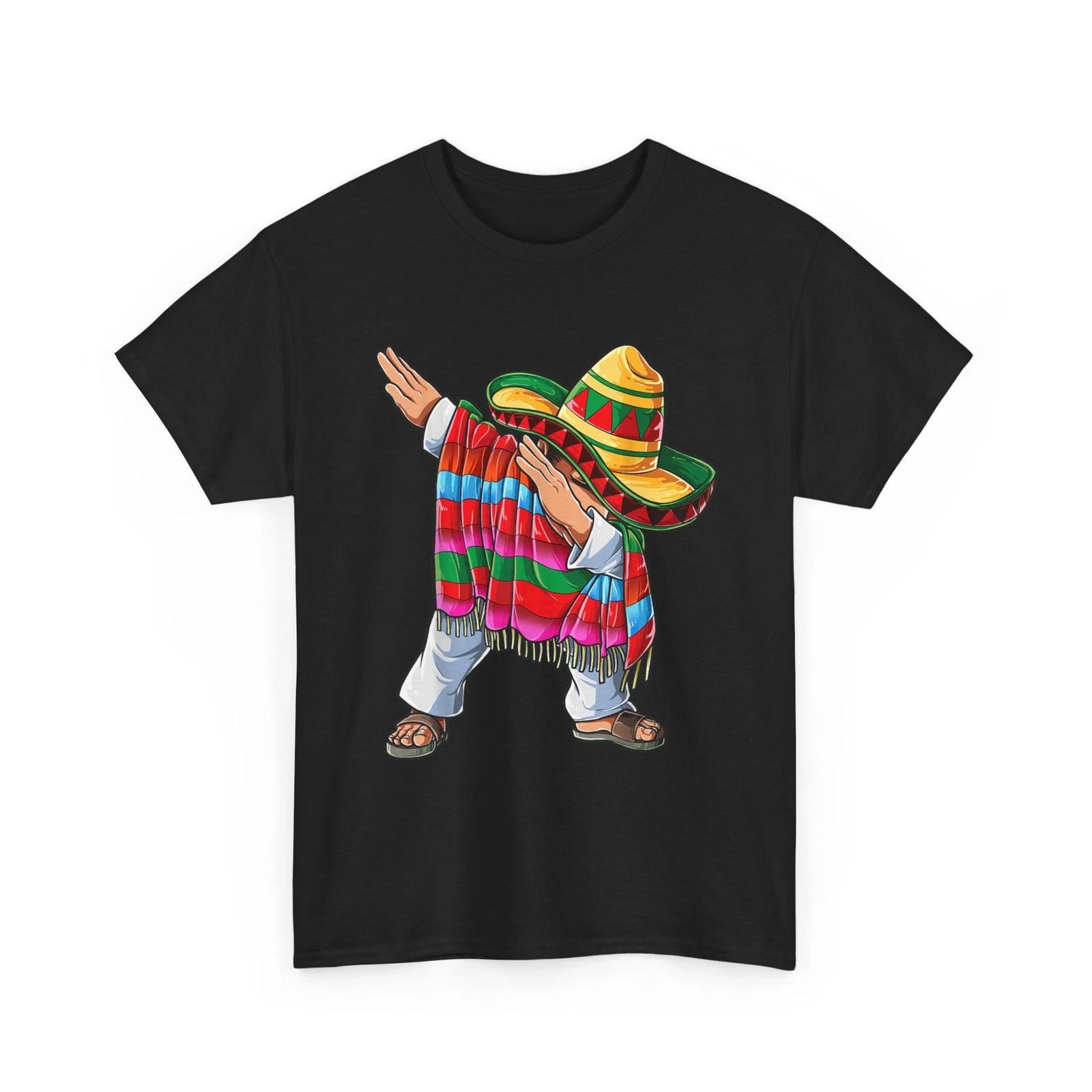 Dabbing Mexican Boy Poncho Cinco de Mayo Mexico Lovers Shirt L