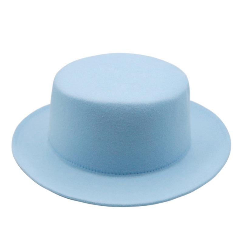 Unisex Retro Flat Brim Jazz Fedora - Autumn/Winter Wide Brim Hat for Street Style & Sunshade