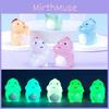 Figurines de Dinosaures Colorées Lumineuses Mignonnes Ornements de Jardin en Résine Pour Décoration de Bureau
