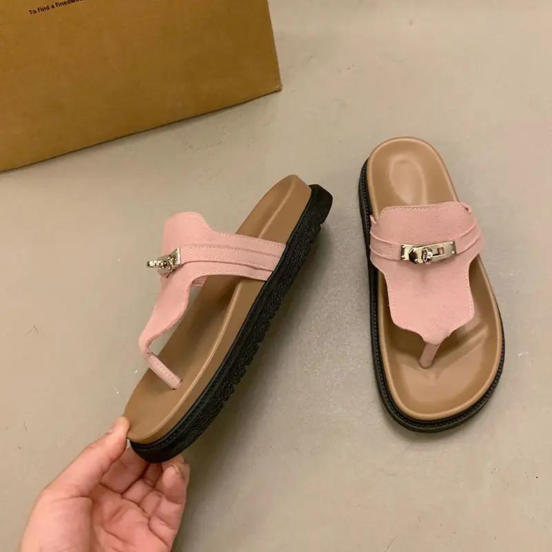 Women Slippers Flats Sandals Summer Shoes 2025 New Casual Trend Woman Flip Flops Sport Slingback Shoes Slides Mujer Sandalias