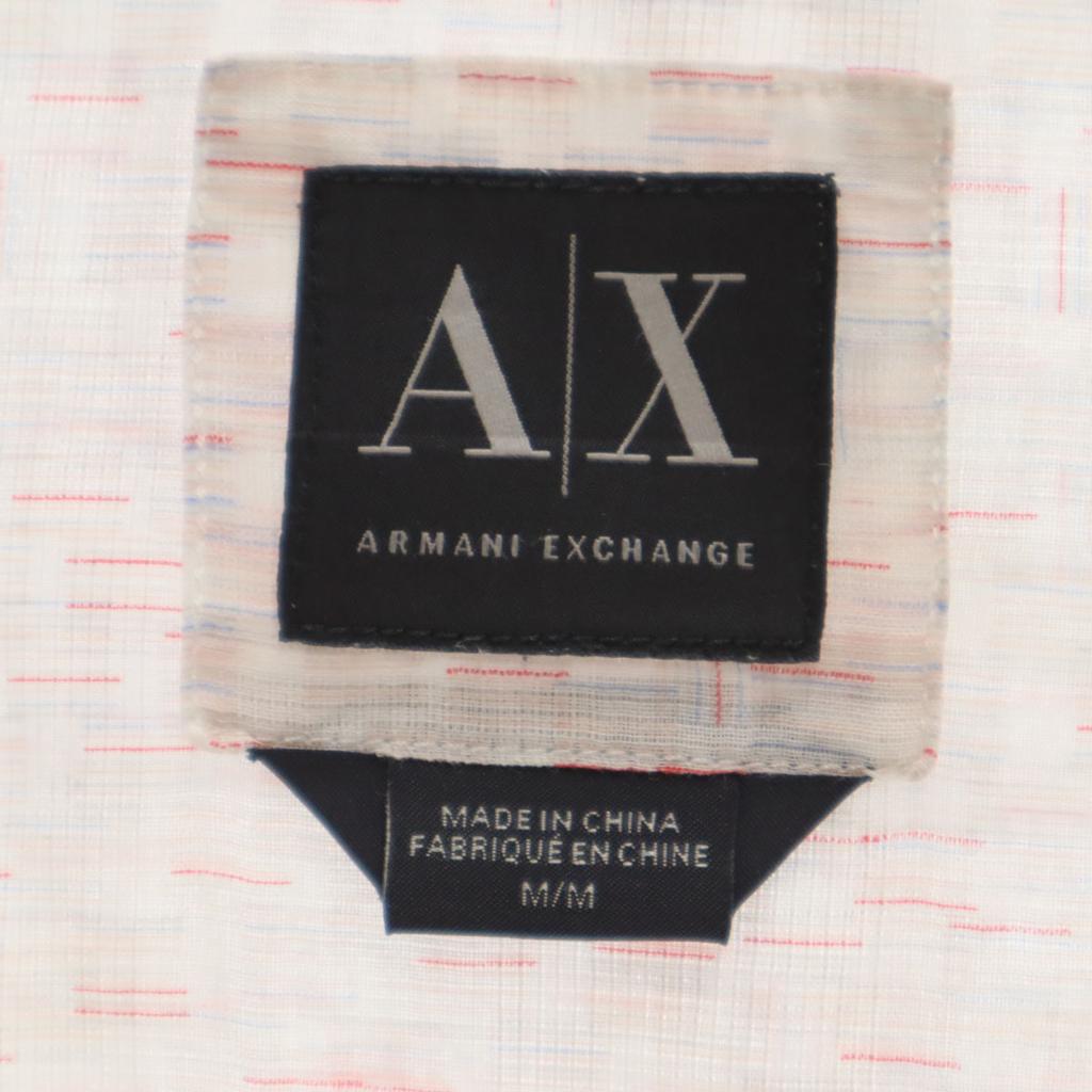 Armani Exchange Overall Handle Long Sleeve Shirt M White X Red Men's Used
