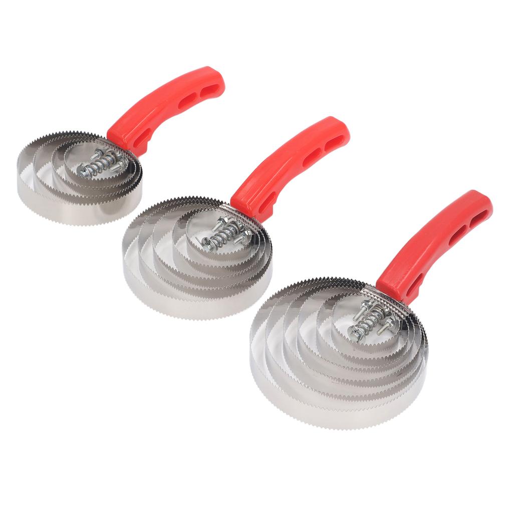 3pcs Horse Curry Comb Multipurpose 4 Rings 5 Rings 6 Rings Double Sided Stainless Steel Curry Comb