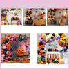 Multicolored Halloween Balloon Arch Kit For Kids Birthday Party Decorations