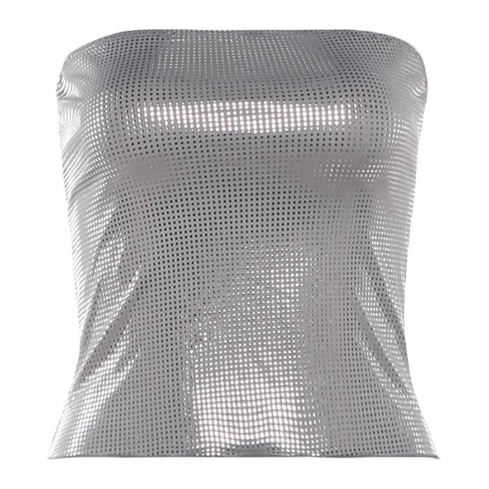 tube top, thin short slim fit, summer women's off-the-shoulder pure desire, pure desire style design, Spice Girl sleeveless top