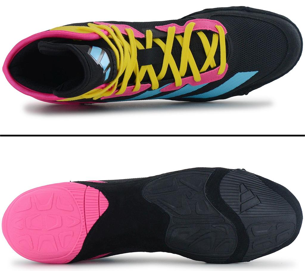 adidas Adizero Wrestling - Scarpe da Boxe da Uomo Scarpe da Lotta Nere JQ4990 ORIGINALE