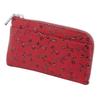 Indenya Inden Coin Purse F Coin Purse 05 Deerskin Red with Black Lacquer Dragonfly Pattern 1005-03-008
