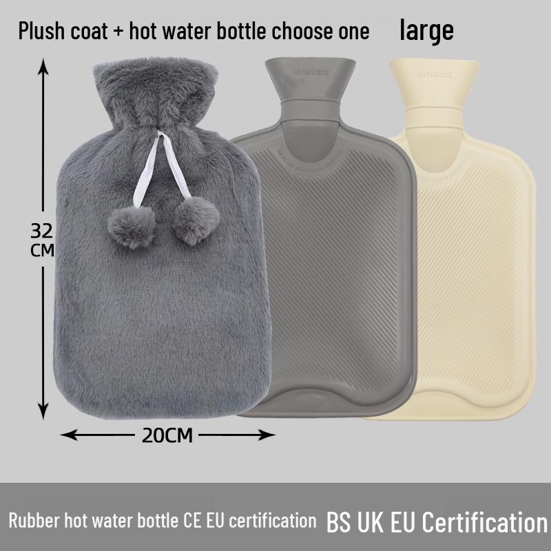 Explosion-Proof Hot Water Bottle: Rubber Design for Stomach and Feet, Long-Lasting Warmth