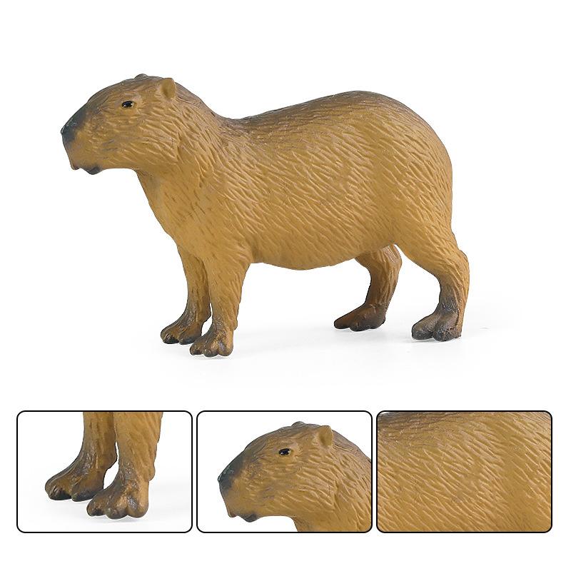 1Pc Simulation Toy Wild Animal Model Simulation Capybara Tabletop Decoration Cognitive Model