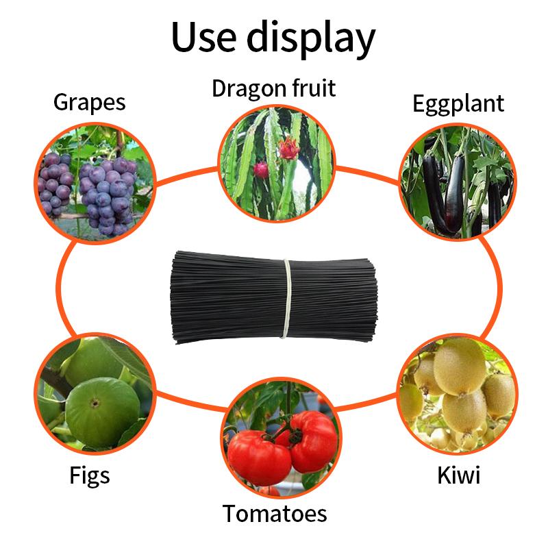 Legături de cablu pentru grădinărit Legătură răsucită din sârmă de fier Multifuncțională Plante cățărătoare Vii Reutilizabile Acoperite Sfoară de fixare Suport flori Legături de cablu