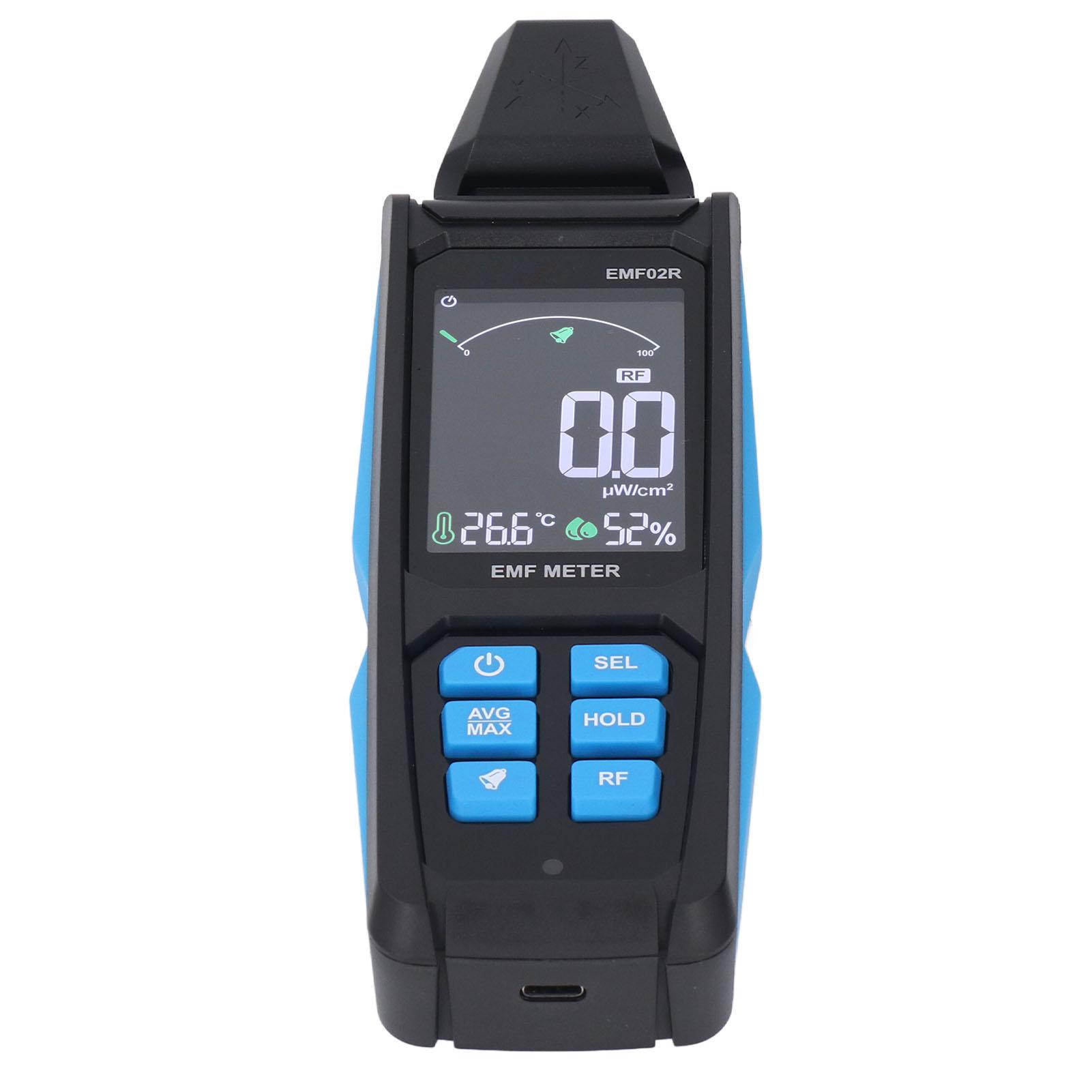 

Детектор ЭМП XYZ оси 30 МГц до 8 ГГц Высокочувствительный цветной дисплей Перезаряжаемый электромагнитный