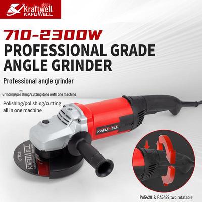 Kraftwell 2300W High-Power Multi-Function Polishing and Angle Grinder for Metal Cutting